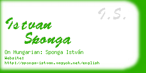 istvan sponga business card